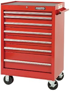 Stanley Proto J442742-7RD 440SS 27-Inch Roller Cabinet  7 Drawer  Red