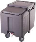 Cambro ICS125L-192 Sliding Lid Polyethylene Standard Height Ice Caddy  29-1/4-Inch  Granite Green