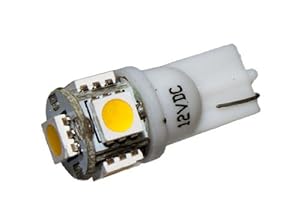CBconcept T10-5SMD-WW Warm White 5 High Power SMD5050 12-volt DC LED T10 Wedge Base Bulb at Sears.com
