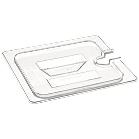 Carlisle 1031107 Clear TopNotch One-Sixth Size Handled Notched Lid (Case of 6)