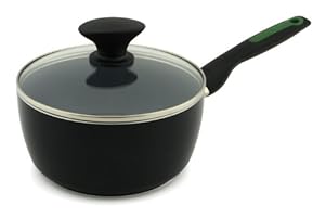 GreenPan CW0004150 Rio Aluminum Induction Covered Sauce Pan  2-Quart  Black