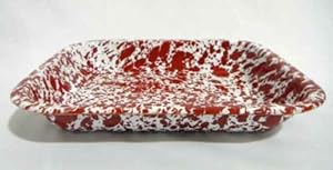 Crow Canyon Home Enamelware Large Open Roasting Pan