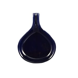 CAC China FP-18-BLU 18-Ounce Stoneware Pear Shape Fry Pan with Handle  10 by 8-1/4 by 1-1/4-Inch  Blue  Box of 12
