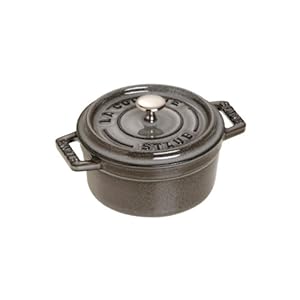 Staub Mini Round Cocotte - 0.5Qt - Graphite Grey