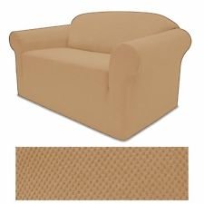 Orly'sDream STRETCH FORM FIT - 3 Pc. Slipcovers Set, Couch/Sofa + Loveseat + Chair Covers - LIGHT GOLD at Sears.com