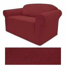 Orly'sDream STRETCH FORM FIT - 3 Pc. Slipcovers Set, Couch/Sofa + Loveseat + Chair Covers - BURGUNDY at Sears.com