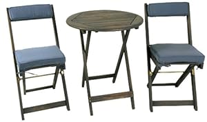 River Cottage Gardens IVN00021M6GREY 3-Piece Wash Kreta Bistro Set, Grey at Sears.com