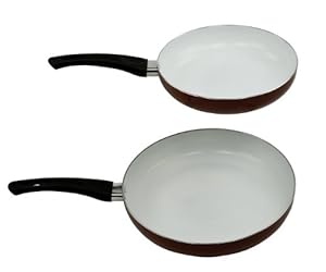 Imperial Home Healthy Nonstick Ceramic Coated Frying Pan Set - 9.5 and 11