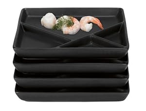 Trudeau Party Plates  Set of 4  Black