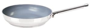 Josef Strauss - Green Cuisine Strauss Green Cuisine 8 Inch Stainless Steel Skillet with Non Stick Ceramic Coating