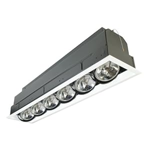 Eurofase TE106ATR-01 6-Light AR111 Recessed Mutiple Strip Trim with 0084B3 Transformer, Black at Sears.com