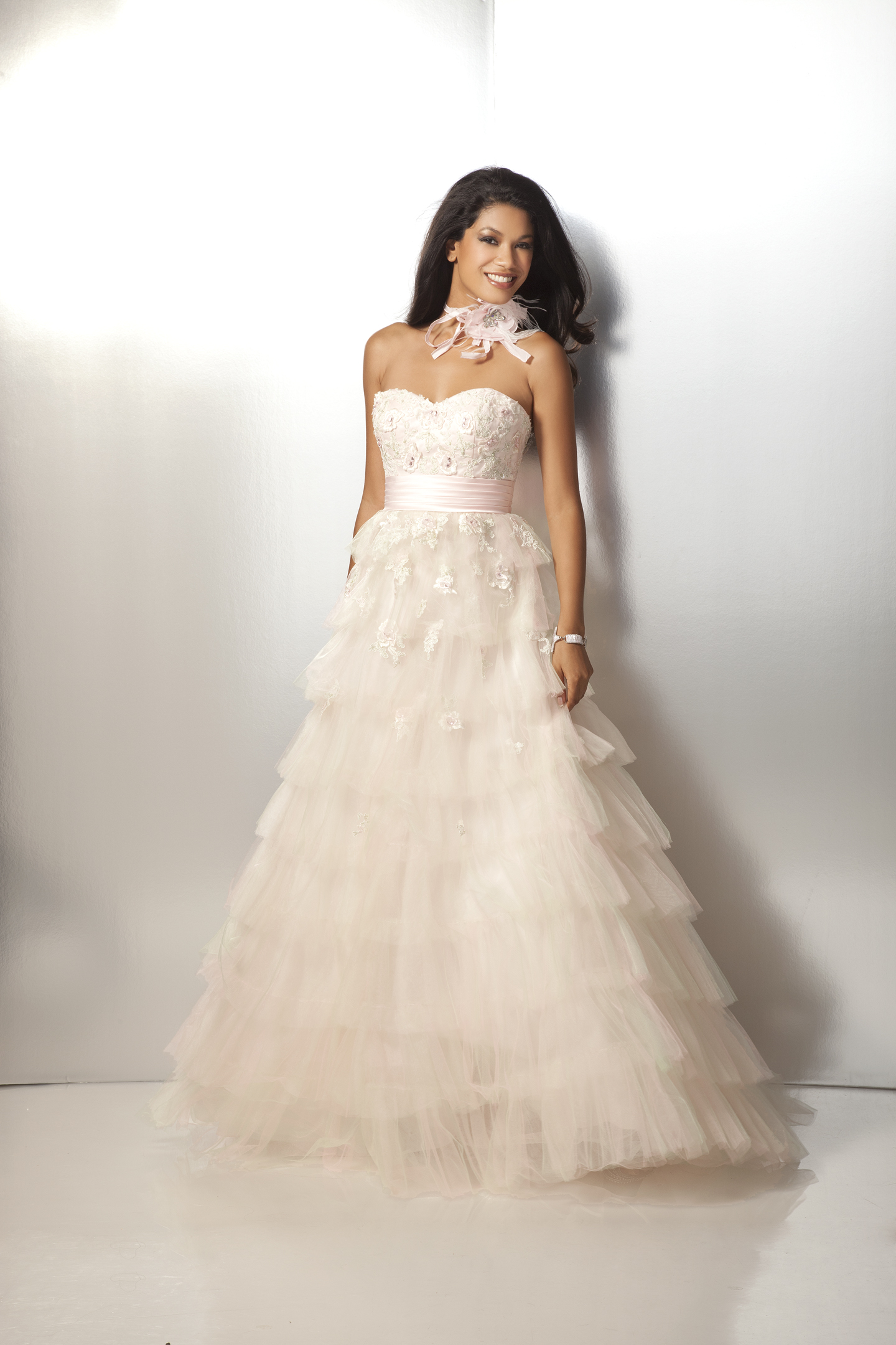Clarisse Tiered Long Prom Dress 17131 at Sears.com