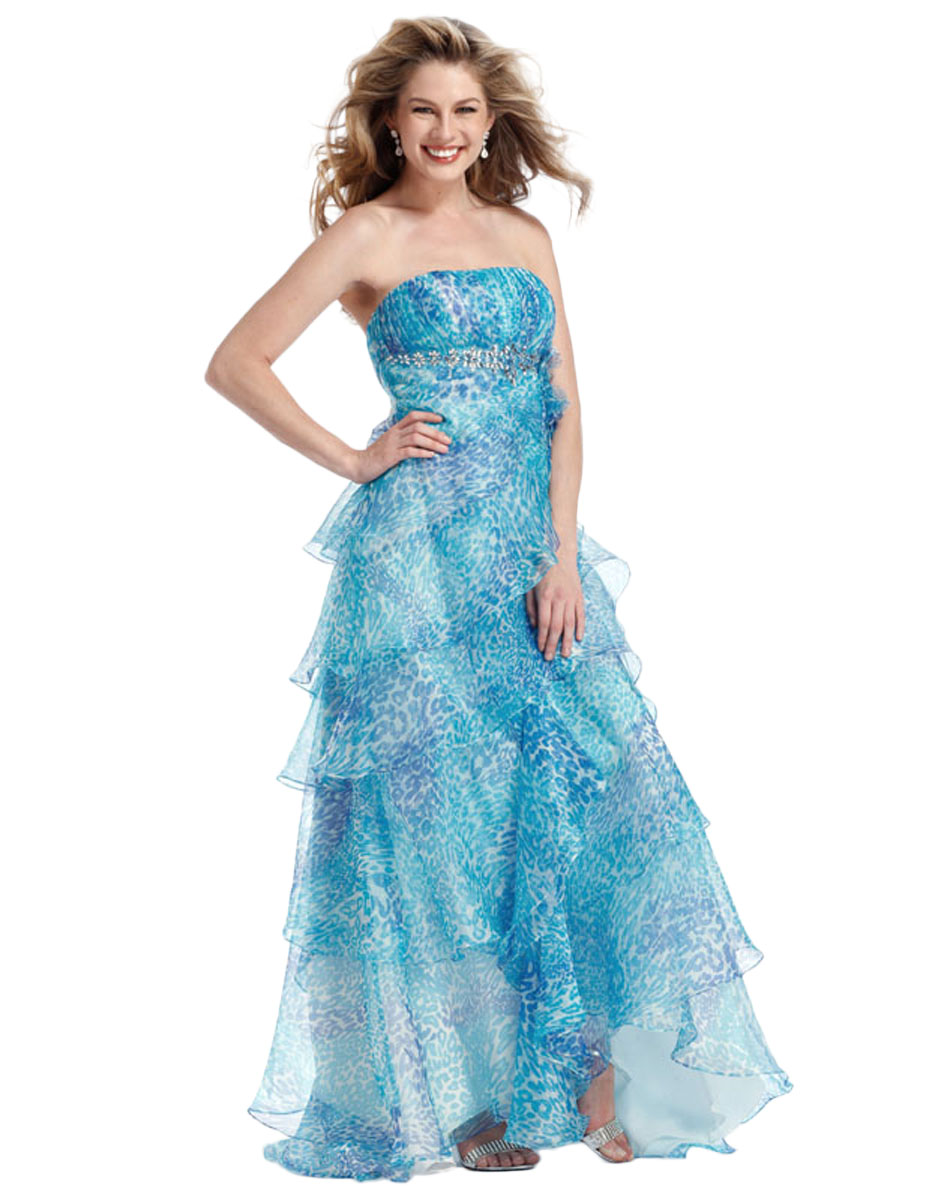 Clarisse Animal Print Long Strapless Prom Dress at Sears.com