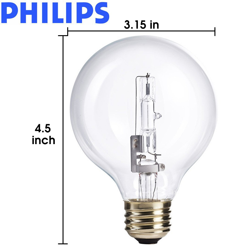 Philips EcoVantage 40W Globe G25 Decorative Clear Halogen Vanity Light Bulb Philips EcoVantage 40W Globe G25 Decorative Clear Halogen Vanity Light Bulb