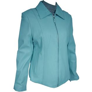 PACCILO FREE tailoring Women 4032 Lambskin Leather Scuba Jacket PACCILO FREE tailoring Women 4032 Lambskin Leather Scuba Jacket