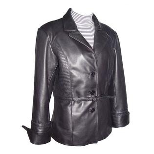 PACCILO FREE tailoring Women 4040 Lambskin Real Leather Blazer PACCILO FREE tailoring Women 4040 Lambskin Real Leather Blazer