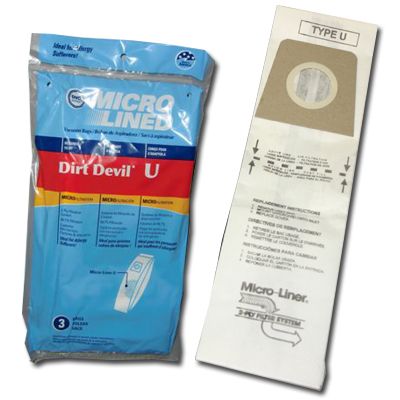 Royal / Dirt Devil Type U MVP Upright Vacuum Cleaner Bags with Micro-Lined Allergen Filtration, MADE IN THE USA! at Sears.com
