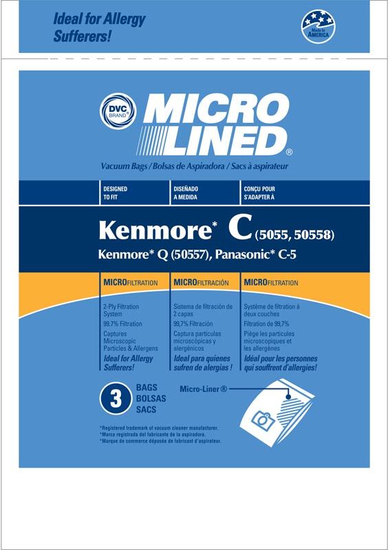 Envirocare DVC Generic For Kenmore Type C 5055 - 50557 - 50558 Progressive, Whispertone, Intution Canister Vacuum Bags, Micro-Lined, 10pk. at Sears.com
