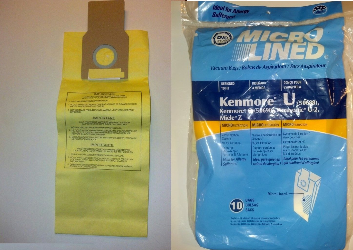 Envirocare 13 For Kenmore Type U Upright Vacuum Cleaner Bags for Uprights, Replaces 50690 & 50688. 13 pk. at Sears.com