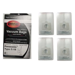 Envirocare Panasonic AMC-J3EP Type C-18 Canister Vacuum Bags for MC-CG800 - Generic- 4 Pack Envirocare Panasonic AMC-J3EP Type C-18 Canister Vacuum Bags for MC-CG800 - Generic- 4 Pack