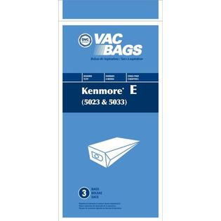Generic For Kenmore Style E Canister Vacuum Cleaner Replacemet Bags, Fits 5023, 5033, or 20-5023 20-5033, 3 Per Pk. Generic For Kenmore Style E Canister Vacuum Cleaner Replacemet Bags, Fits 5023, 5033, or 20-5023 20-5033, 3 Per Pk.
