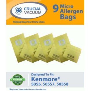 Crucial Vacuum 9 Kenmore 5055, 50557 and 50558 Allergen Filtration Vacuum Cleaner Bags - Designed to fit Kenmore 20-5055, 20-50557, 20-50558; D at Sears.com