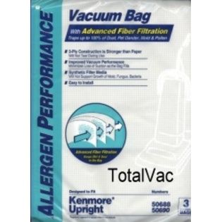 DVC For Kenmore Type O Premium Anti-Allergen Upright Vacuum Cleaner Bags, Replaces 20-50690, 20-50688. Generic 3pk. at Sears.com