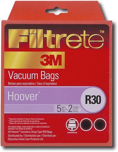 3M 5 3M Filtrete Hoover R30 Compact Canister Vacuum Cleaner Bags for Hoover S1361 Canisters, fits Part 40101002. 5 Bags + 2 Filters at Sears.com