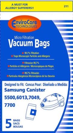 Bissell 5 Sammsung Bags - 5 Pack (VP-77F).  Part # 23830 Generic 5pk at Sears.com