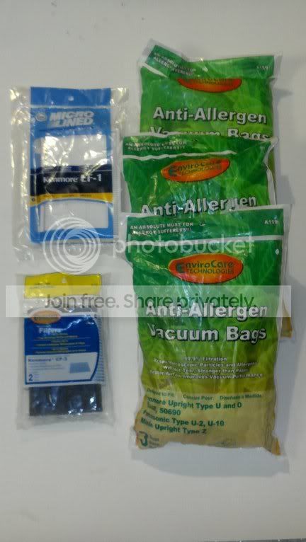 Envirocare For Kenmore Progressive, Intution Upright Supply Kit, Includes 9 Type O HEPA Bags, 2 CF-3 Filters, and 1 EF-1 HEPA Filter. at Sears.com