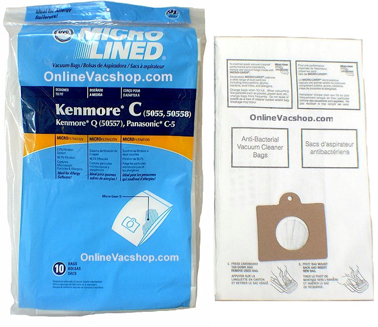 Envirocare 10 Generic For Kenmore Type C 5055 - 50557 - 50558 Progressive, Whispertone, Intution Canister Vacuum Bags, Micro-Lined, 10 pk. ... Envirocare 10 Generic For Kenmore Type C 5055 - 50557 - 50558 Progressive, Whispertone, Intution Canister Vacuum Bags, Micro-Lined, 10 pk. ...