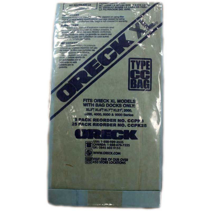Oreck 25 Genuine Oreck XL CCPK8 Type CC Vacuum Cleaner Bags Bulk Package Deal, Part CCPK8 25 Total Bags at Sears.com