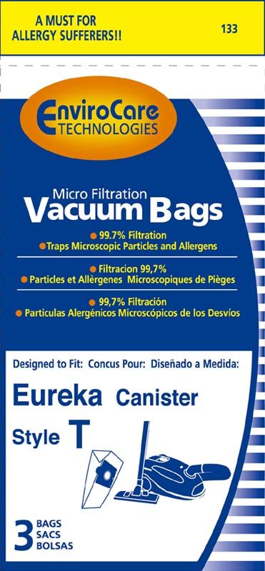 Eureka 3 Eureka Style T Tiny Turbo Caniter Vacuum Cleaner Bags, fits Eureka Part 61555. at Sears.com