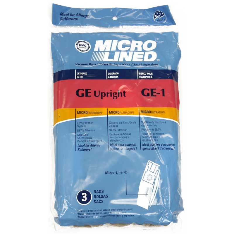 GE 3 GE / WalMart GE1 Style Upright Micro-Filtration Vacuum Cleaner Bags, Fits Model at Sears.com