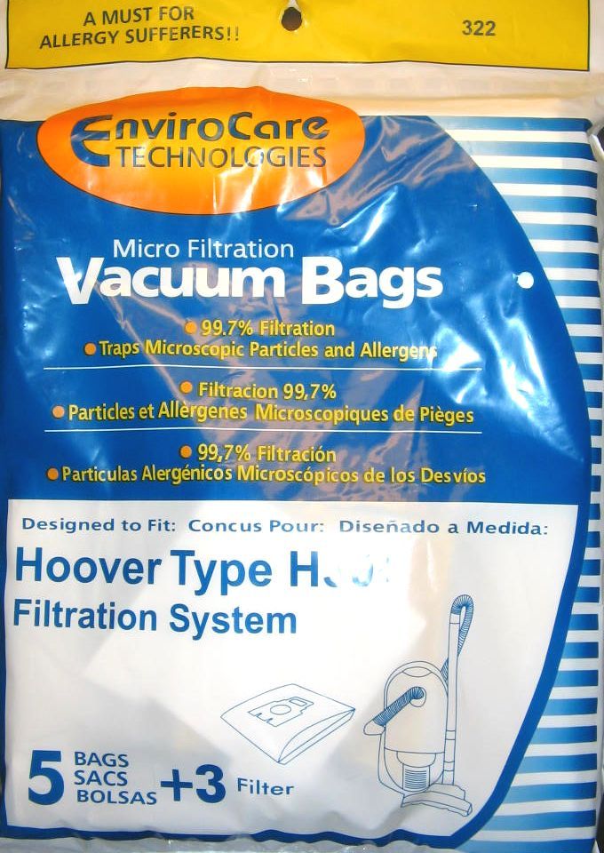 Generic Hoover H30 Bag Generic Allergen 5 Pack and 3 Filters