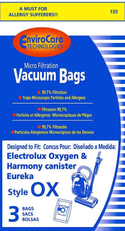 Electrolux Oxygen / Harmony EL200 Series Canister Vacuum Cleaner Bags, 4pk.