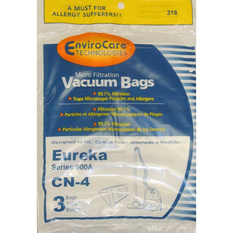 3 Eureka Generic Eureka CN-4 Vacuum Bags to fit PowerForce 900A Models, 68937.