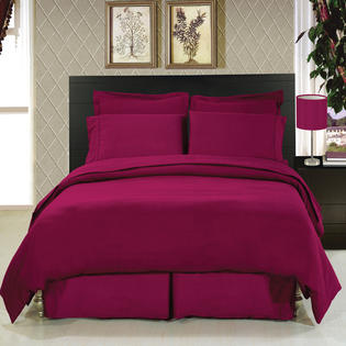 Scotts-sales Full size Solid Burgundy 8-Piece Bedding Set Super Soft Microfiber Sheets+Duvet+Alternative Scotts-sales Full size Solid Burgundy 8-Piece Bedding Set Super Soft Microfiber Sheets+Duvet+Alternative