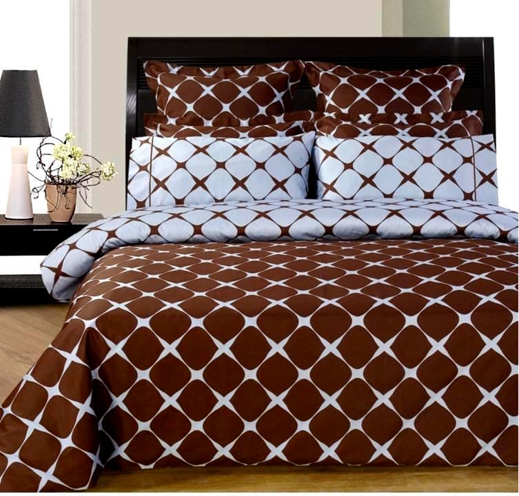 Scotts-sales Queen size Chocolate & Blue Bloomingdale 9PC Egyptian cotton Bed in a bag 400TC Egyptian cotton at Sears.com