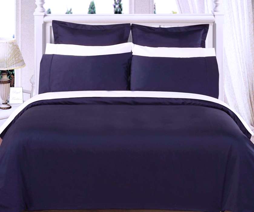 Scotts-sales KING 8PC Solid NAVY 550TC Egyptian cotton bed in a bag at Sears.com