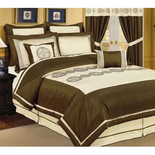 Scotts-sales 8pc PV. Beige/ Choco Bed-in-a-Bag Comforter Set Scotts-sales 8pc PV. Beige/ Choco Bed-in-a-Bag Comforter Set