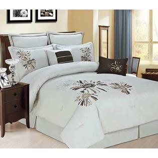 Scotts-sales 8pc Luxury Comforter Set- Park Avenue- Beige/ Chocolate/ Bronze Scotts-sales 8pc Luxury Comforter Set- Park Avenue- Beige/ Chocolate/ Bronze