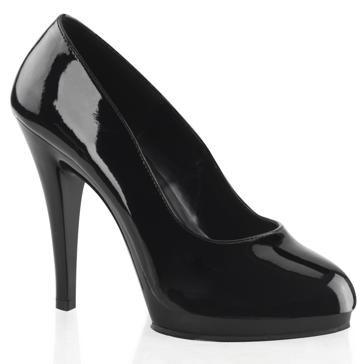 Pleaser Shoes Women's FLAIR-480, 4-1/2" Stiletto Heel Platform Pump - Black Patent at Sears.com