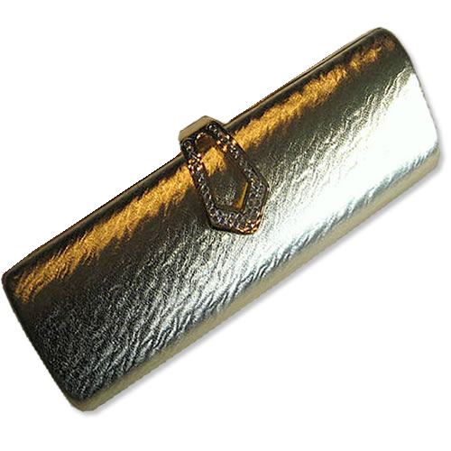 Jazzy Jewels Evening Bag Gold Leather Swarovski Crystal Clasp at Sears.com