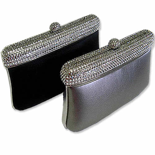 Jazzy Jewels Swarovski Crystal Trim Silver Evening Bag Purse at Sears.com