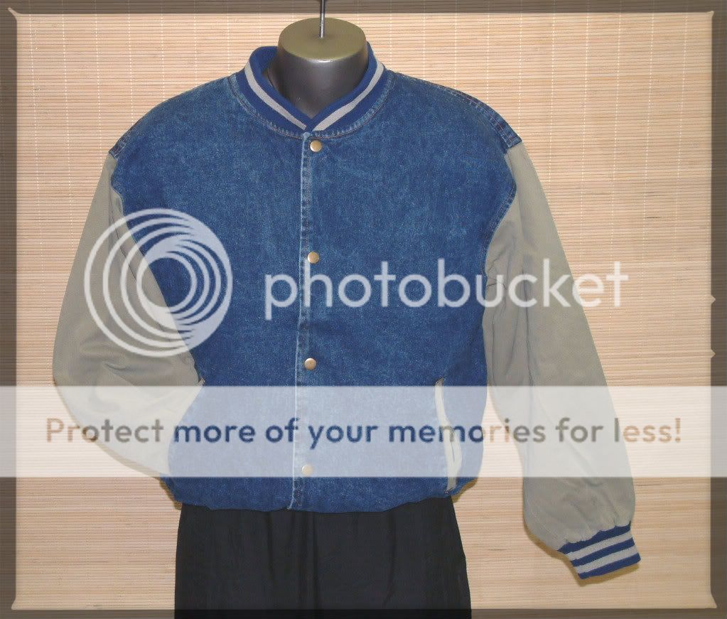Hillgolf - Jade Denim Baseball Jacket  4XL at Sears.com