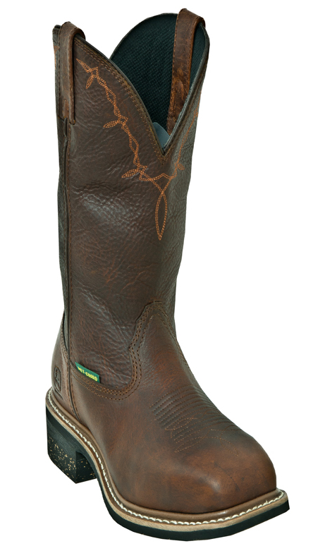 John Deere Work Boots Mens Leather Steel Toe MET Copper Kettle JD5375 John Deere Work Boots Mens Leather Steel Toe MET Copper Kettle JD5375