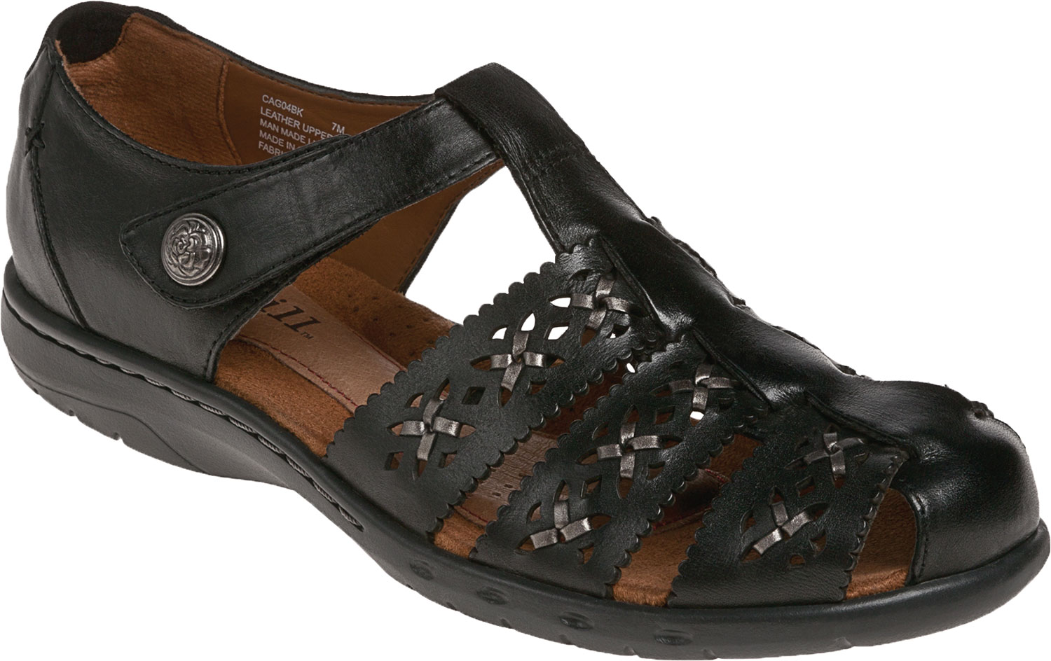Cobb Hill Women's Cobb Hill Paige by New Balance T-Strap Sandal Premium Leather Medium B(M) Brown CAG04BR_M Cobb Hill Women's Cobb Hill Paige by New Balance T-Strap Sandal Premium Leather Medium B(M) Brown CAG04BR_M