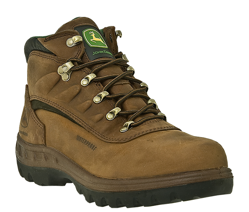 John Deere Work Boots Mens Waterproof Steel Toe Tan JD3604 John Deere Work Boots Mens Waterproof Steel Toe Tan JD3604