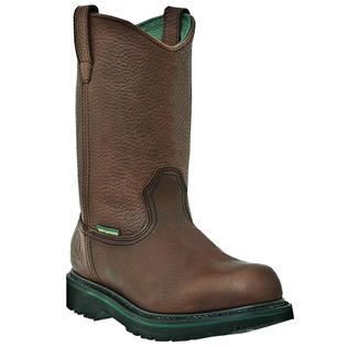 John Deere Work Boots Mens Waterproof Steel Toe Dark Brown JD4383 John Deere Work Boots Mens Waterproof Steel Toe Dark Brown JD4383